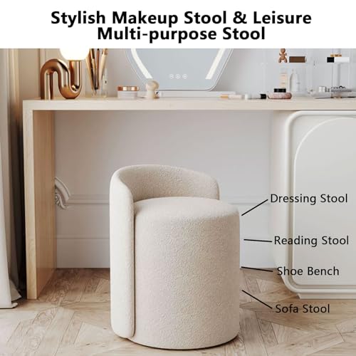 Silla giratoria 360° cómoda y compacta para tocadores con poco espacio 5