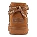 Juicy Couture Women Slip On Winter Boots Warm Microsuede Insulated Fashion Ankle Booties Outdoor Snow Boot-Olden-Cognac Micro-Size 8