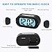 Plumeet Kids Alarm Clock Large Digital LCD Travel Alarm Clocks with Snooze and Night Light - Ascending Sound and Handheld Size - Best Gift for Kids (Black)
