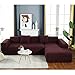 WANGLI Super-Stretch-Couchbezug für 1-Sitzer-Couch, Sofabezüge, Wohnzimmer-Form, Jacquard, Spandex, Möbelschutz, Hunde, Haustierfreundlich, angepasste Couch-Schonbezug (1-Sitzer,Burgunderrot)