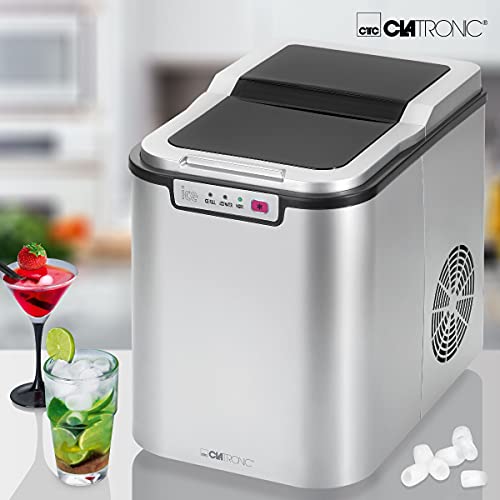 Clatronic EWB 3526 ijsblokjesmaker voor ca. 10-15 kg ijsblokjes in 24 uur, LED-display, 3 controlelampjes, roestvrij staal - Image 7