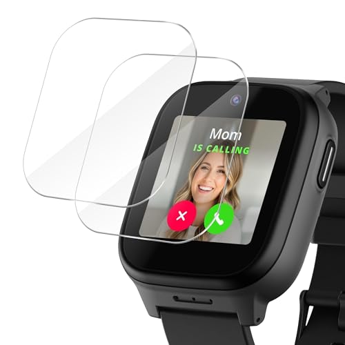 Image of Tiorecime Screen Protector for Cosmo JrTrack 5 Kids Smart Watch, Waterproof HD Clear Tempered Glass Screen Protector, Scratch Resistant Protective Film Compatible with Cosmo JrTrack 5 Smart Watch (2)