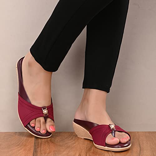 Image of Centrino Women Thong Sandals & Comfortable Ortho Care Sandal For Ladies | Fashion Wear Sandal & Chappal | Soft Cushioned for More comfort (6213)