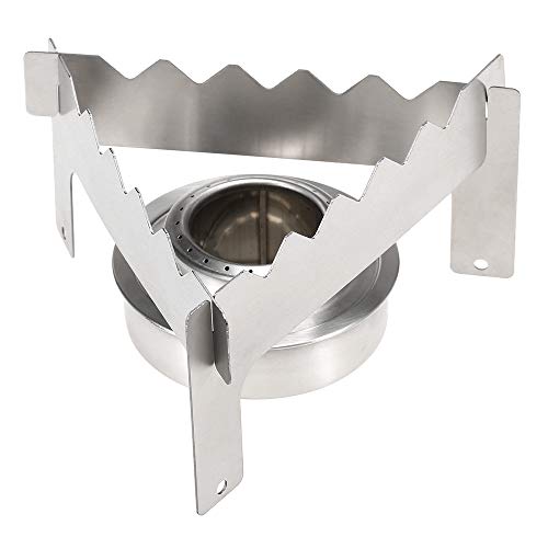 DECDEAL Suporte de panela de titânio dobrável ultraleve ao ar livre com mini fogão de álcool em aço