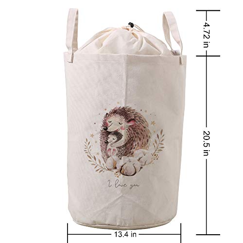 Lifecustomize Large Laundry Hamper Basket Hedgehog Mom Baby Cute Animal Clothing Storage Bins Boxes Toy Organizer Foldable Waterproof Nursery Hamper With Handles #TOP4
