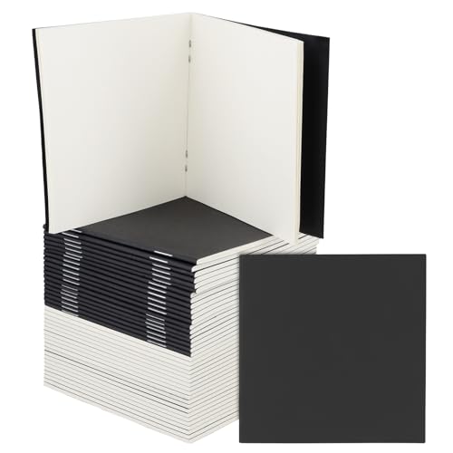 Mini carnet de poche kraft 10,5x10,7 cm PINGEUI avec 48 pages unies noires