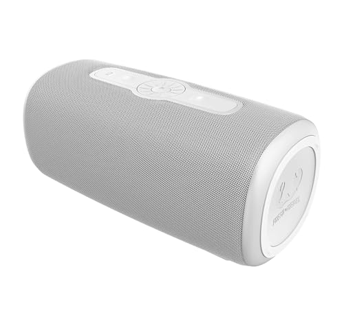 Fresh 'n Rebel Bold L3, Enceinte Bluetooth sans Fil avec Anneau de Contrôle du Volume, Enceinte étanche (IP67), 40W RMS, Basses et Sons clairs, Double Fun Mode. 25h d'autonomie (Ice Grey)