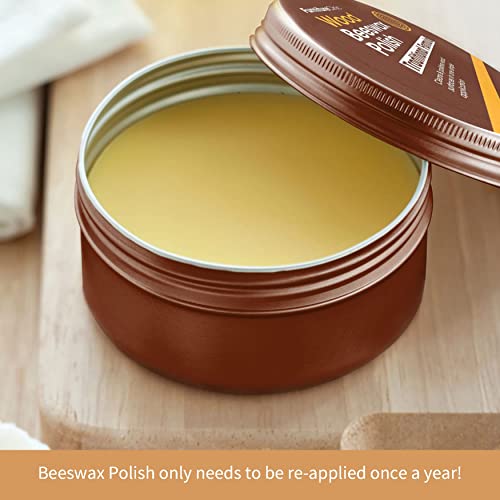 Furniture Clinic Traditional Beeswax Polish For Wood & Furniture | Wax For All Wood Types & Colors - Oak, Teak, Dark & Light Wood, 6.8Oz/200Ml #TOP3