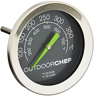 Outdoorchef 18.211.66 Termometr Do Użytku Na Zewnątrz, Srebrny, 7 x 5,3cm