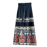 Cravate Style Chinois Hanfu Visage de Cheval Jupe Polyvalente Taille Haute Amincissante Pendule Longue Ligne A, Noir (9881), taille unique