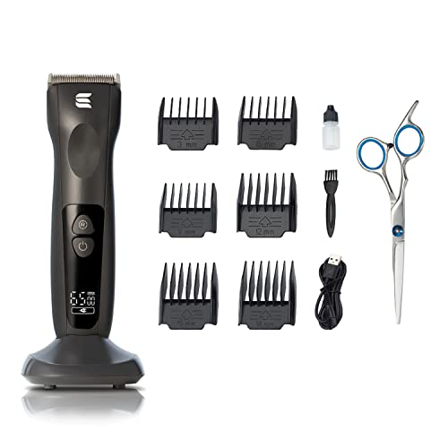 Esppero Dog Grooming Clippers [35 Teeth] - Pet Trimmer With 3 Speed Levels - Dog Clippers For Grooming 7,000 Rpm Titanium Blade For Pet - Rechargeable Dog Clippers 2200 Mah #TOP1