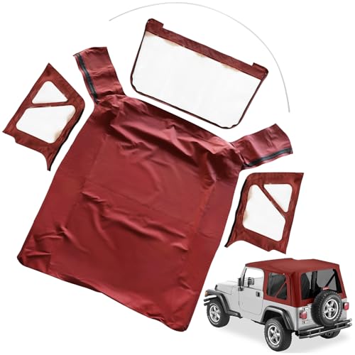 Soft Top Compatible with Jeep Wrangler/TJ 1997-2006 2 Door, with Plastic Window