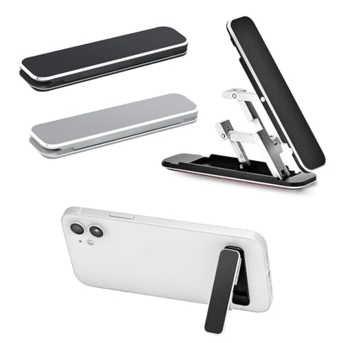 JYNXOR 2 Piezas Soporte de Teléfono Plegable de Aluminio Ajustable Portátil Ultra Delgado Vertical y Horizontal Accesorios para el Teléfono para la Mayoría de Smartphones