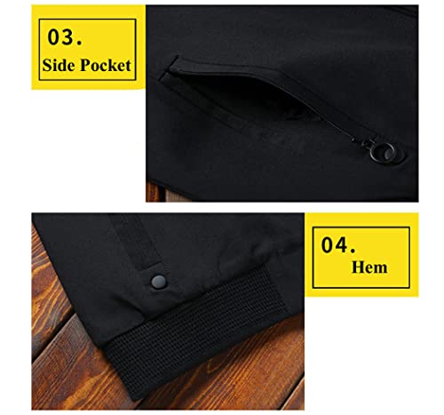 Spring Men's Bomber Zipper Jackets Male Hip Hop Pilot Coats Slim Fit Outwear Windbreaker4