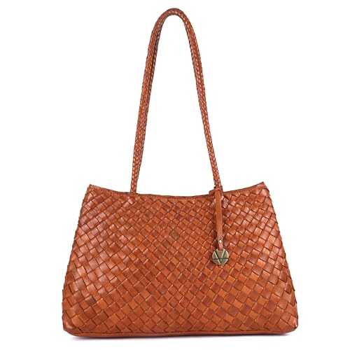 Bolso Tote de Cuero Tejido Hecho a Mano miniatura 1