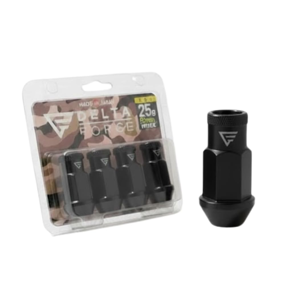 Amazon.co.jp: DELTA FORCE ミルナット M12×P1.25 ガンブラック 4個 