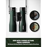 Star Cloud 15X55 UHD Lightweight Binoculars for Adults with Upgraded Phone Adapter, Large View IPX7 Waterproof Binoculars for Bird Watching, Hunting, Hiking, Stargazing (15X55) - Image 4