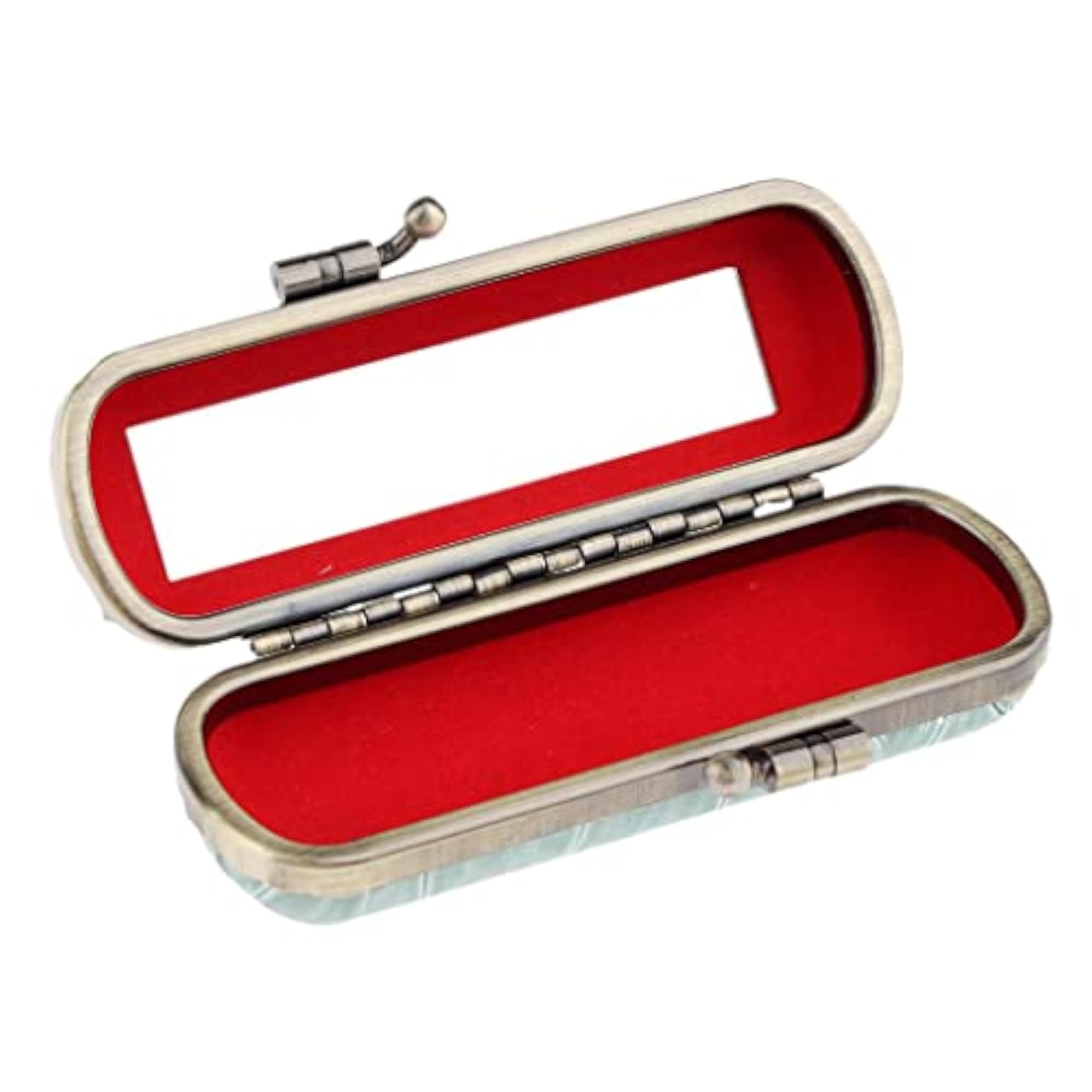 Cracked Stone Leather Lipstick Lip Gloss Case