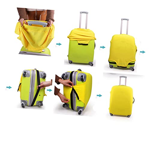 KESYOO Elastic Travel Luggage Cover Protective Bag for 18 Trolley Cases Suitcase Black Durable and Stretchable Luggage Case Cover2