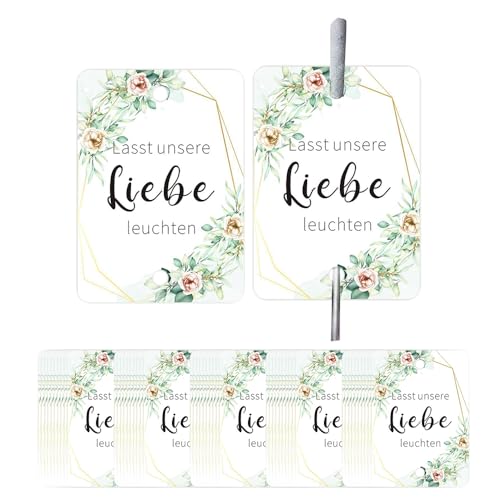 XFSRG Set da 50 Etichette Stelline Scintillanti Matrimonio Etichette Scintille Luminose Matrimonio Decorazione per Matrimoni per Nozze Anniversario e Fidanzamento