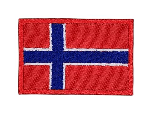 BP BRAUNERT PATCHES Parche termoadhesivo con la bandera de Noruega, tamaño 4,5 x 3,0 cm