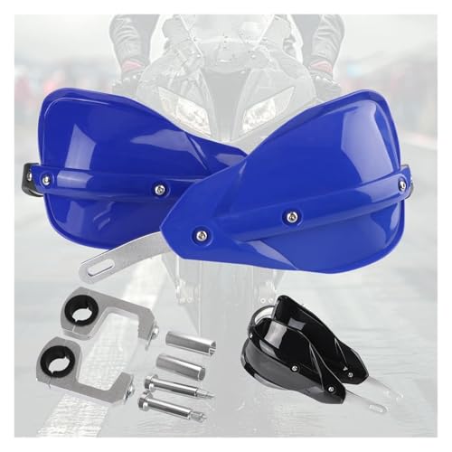 Déflecteurs protection coupe-vent moto guidon réglable bleu - 4