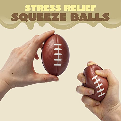 Joyin 16 Pack 3.25” Mini Football Foam Stress Balls Toy For Kids Sports Birthday Party Favor, Squeeze Squish Balls, Anxiety Relief, Relaxation, Super Bowl Liii Party And School Classroom Prize #TOP4