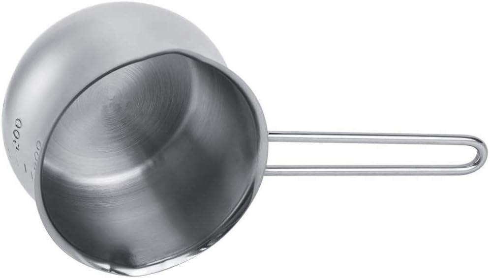 qiuqiu Milk Pot - Butter Pot, Stainless Steel Milk Pot for Melting Chocolate Cheese Cooking 800 ML