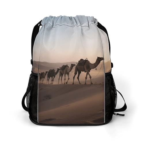 Bolsa de gimnasio pequeña e impermeable Caravan con cierre de cordón seguro