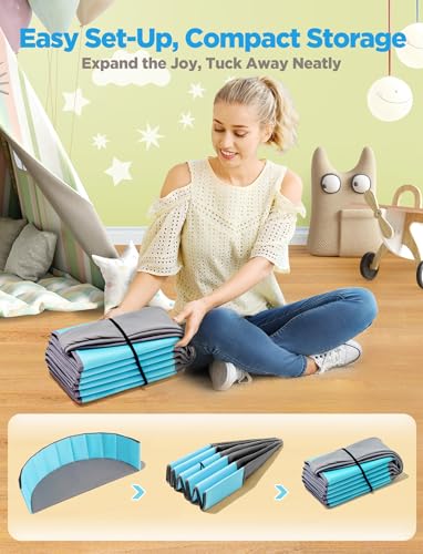 image for Hikiddy Large Ball Pit for Toddlers - 44in Baby Ball Pool with Playmat