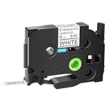Greencycle 1 PK Black on White Label Tape Compatible for Brother TZe-221 TZ 221 TZe221 TZe 221 P-Touch 9mm 8m 26.2ft PT1130 PT1160 PT1170 PT1700 PT1750 PT1760 PT530 PT550