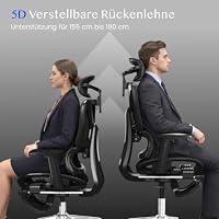 FLEXISPOT Ergonomischer Bürostuhl ErgoX Lite Grau – Ansicht 8