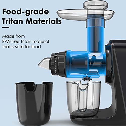 Juicer Machines, Nxone Cold Press Juicer For Vegetable And Fruit, Slow Masticating Juicer With 3 Speed Modes, Slow Juicer With Quiet Motor & Reverse Function, Easy To Clean With Brush, Black #TOP6