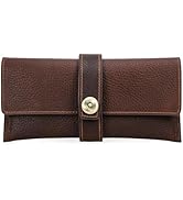 CONTACT'S FAMILY Eyeglasses Sleeve, Handcrafted Genuine Leather Sunglasses Pouch for Travel & Dai...
