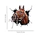 Brown 3D Horse Car Decals 5.5-Inch 2-Pack, Waterproof Vinyl Car Stickers and Bumper Stickers for Vehicles, Laptops, Refrigerators, Motorcycles, Walls, Fade-Resistant Self-Adhesive