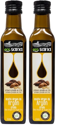 Aceite de argán crudo bio Ecosana 250ml puro prensado en frío corporal y facial