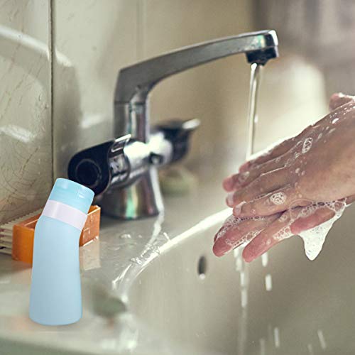 Lurrose Frascos de gel de banho de silicone 2 unidades Frascos de gel de banho Frascos de higiene Fr