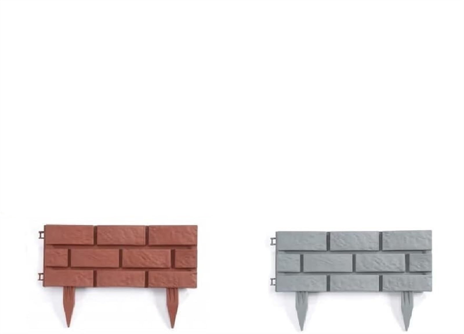 Confezione Da 8 Bordo Per Giardino Prato Effetto Pietra, Piante Da Giardino In Plastica Recinzione Flessibile Bordi Bordo Steccato Barriera Pianta Confinante Aiuola Ad Incastro Paesaggistiche ( Color