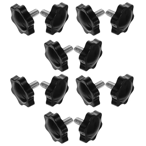 PRETYZOOM 20pcs Threaded Hex Star Hand Tightening Knobs 1/4