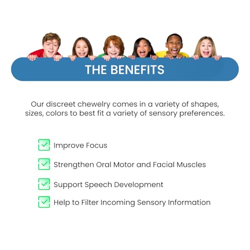 6 Pack Sensory Chew Necklaces, Chewable Silicone Necklaces for Chewers with Autism, ADHD, SPD, or Special Oral Motor Needs - Image 8
