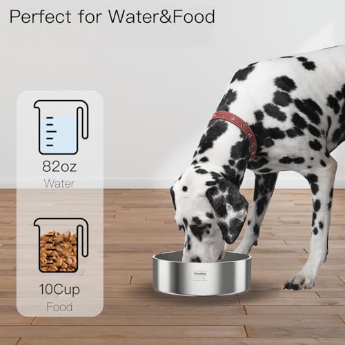 Image of 2L Double Layers 304 Stainless Steel Dog Bowl - Insulated & Durable | Non-Slip Base | Easy to Clean | BPA-Free Safe Dog Food and Water Bowl