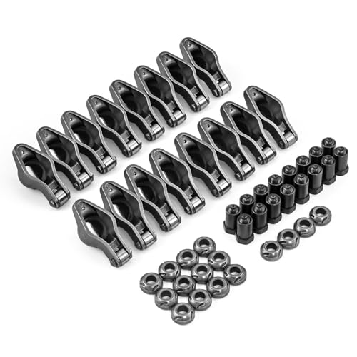 Speedmaster PCE261.1042.01 Compatible with Chevy SBC 350 1.5 Ratio 3/8' Steel Roller Tip Rocker Arms Set (w/Nuts and Balls)