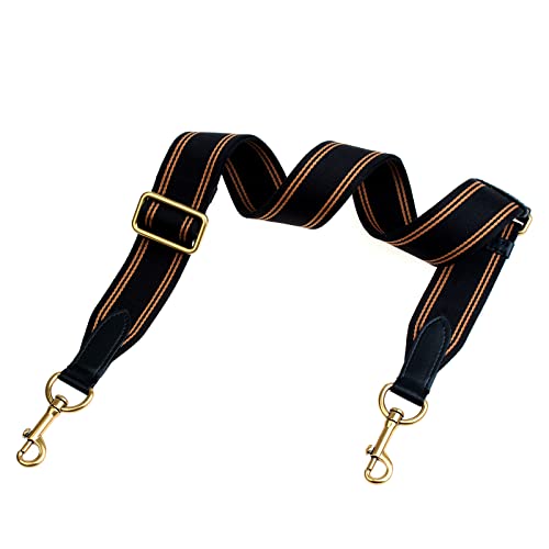 Image of jiesinlov Bag Strap Replacement Crossbody Strap for TOTE Handbags Adjustable (BLACK&COFFEE)