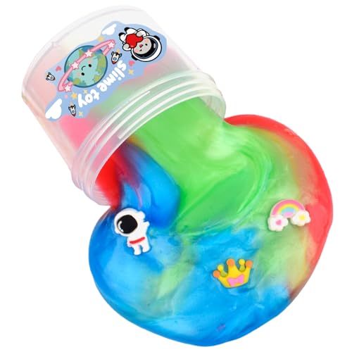 Galaxy Slime for Kids, Non-Sticky Space Rainbow Sludge with 