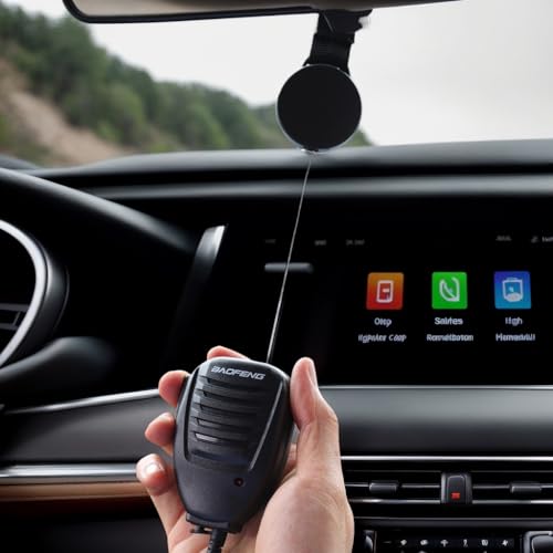 Ezcora Ham Radio Microphone Keeper for Car Use Heavy Duty Retractable MIC Holder with 25 Inch Steel Cable 2 Pack - Image 2