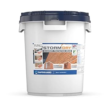 Stormdry Masonry Waterproofing Cream (20 Litre) 25 Year BBA Approved Exterior Brick Sealer. Breathable, Colourless Brick, Concrete, Stone, Mortar, Sandstone & Granite Waterproofer