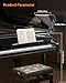 LEPOWER Led Clip on Light, 5W Reading Lights for Books in Bed with Gooseneck, Adjustable Color Temperature Clip Lamp, Ideal for Bedtime Reading and Piano Light, Metal, Black