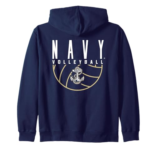 US Naval Academy Navy Midshipmen Volleyball Arch Zip Hoodie