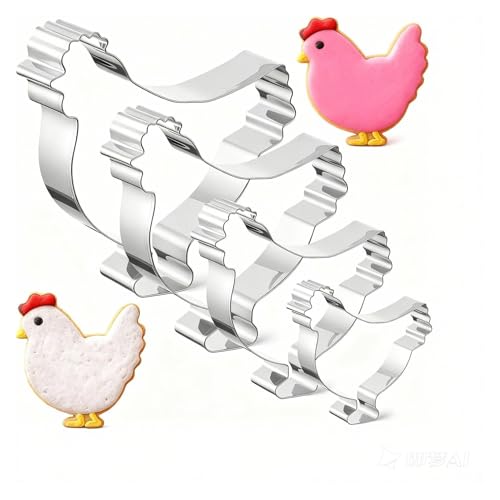 Set Di Taglierine Da 4 Pezzi In Acciaio Con Guarnizione A Forma Di Strumenti Per Cuocere Per Fondente, Decorazione Di Torta, Senza BPA, Taglierine D