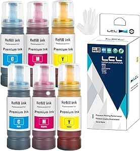 LCL Compatible Ink Refill Bottles Replacement for 502 T502 Ink Compatible with Ecotank ET-2700 ET2760 ET-4760 ET2750 ET-3760 ET-2850 ET-15000 ST-4000 ST-2000 ET-3700 ET-3710 ET-3850 ET-3750 2C2M2Y